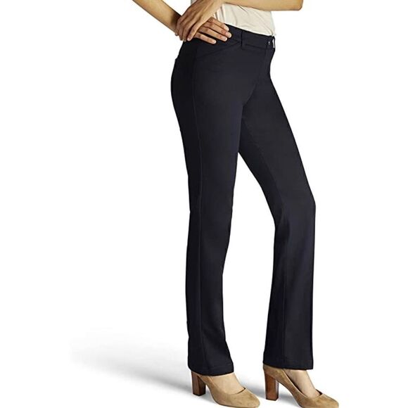 Lee perfect fit straight leg 10 medium black EUC Msrp 39 - Picture 1 of 11
